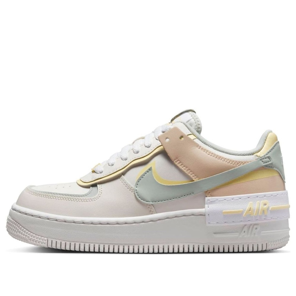 Nike Women's Air Force 1 Shadow Sneakers - pearl white citron tint